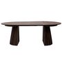 Voir la diapositive 5 : LISA DESIGN Freya - table à manger ronde extensible - effet bois foncé - 4 à 8 personnes