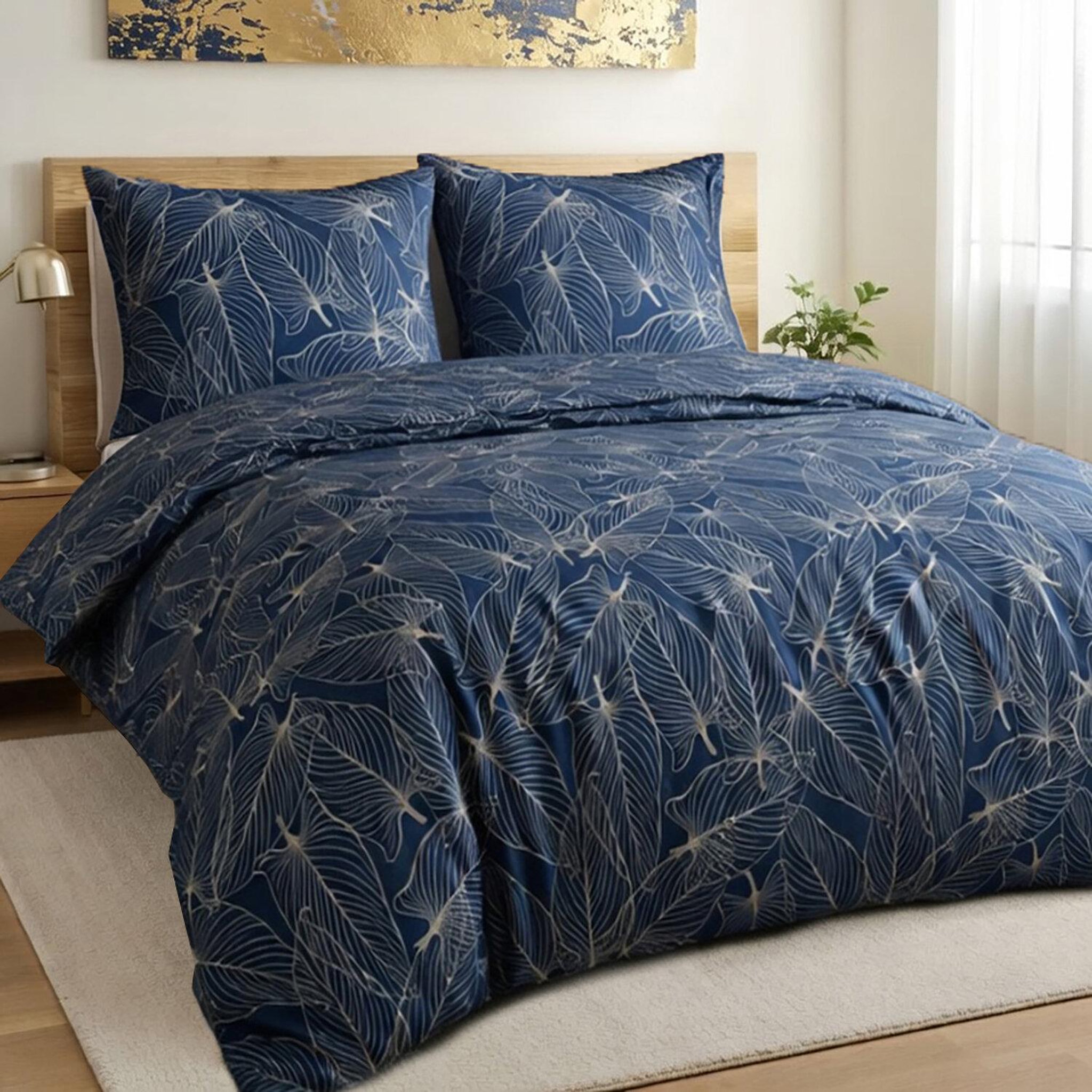 Voir la diapositive 2 : Les Ateliers du Linge Parure housse de couette 100% polyester microfibre 75gsm paola
