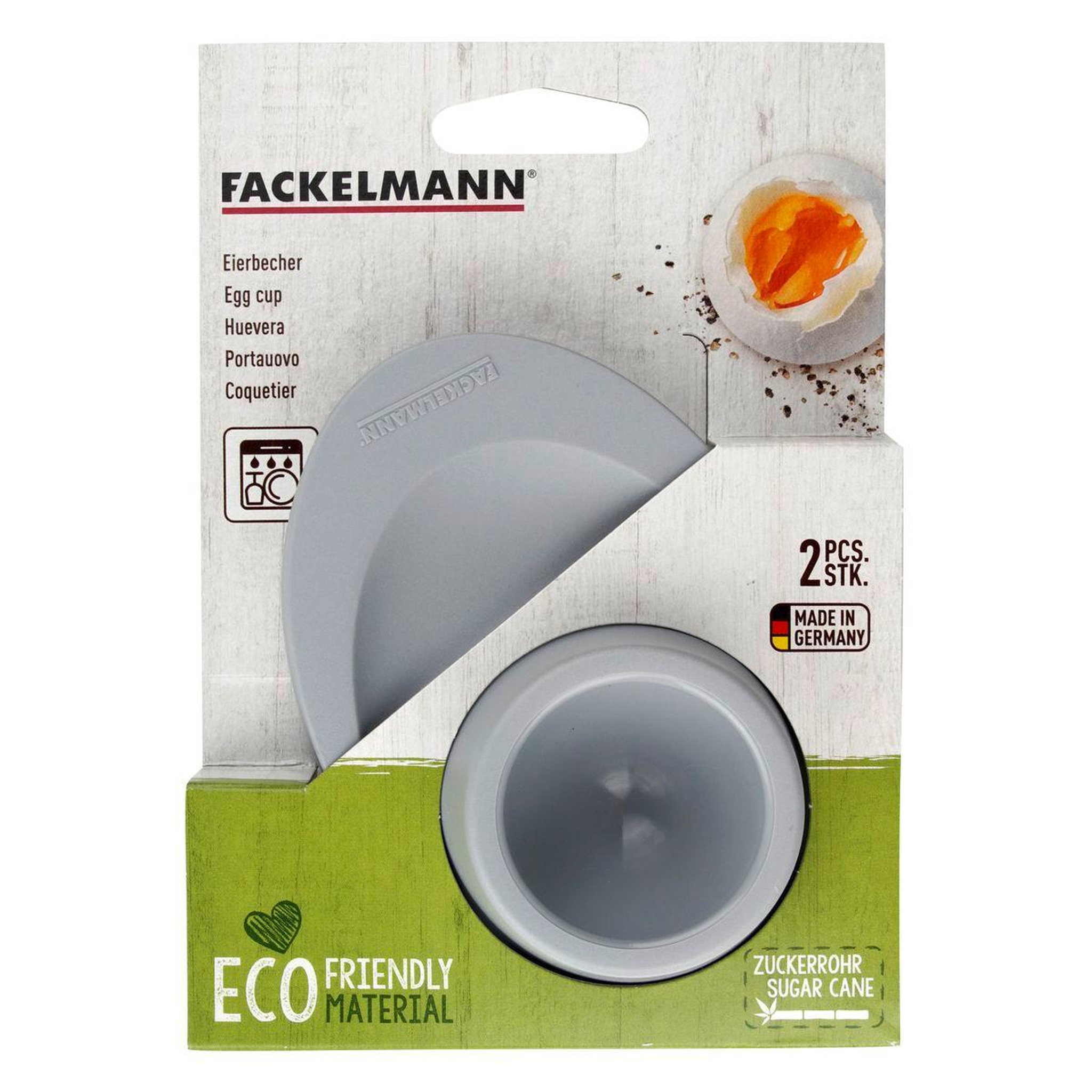 Voir la diapositive 4 : Fackelmann Set de 4 ustensiles de cuisine coquetiers Fackelmann Nature