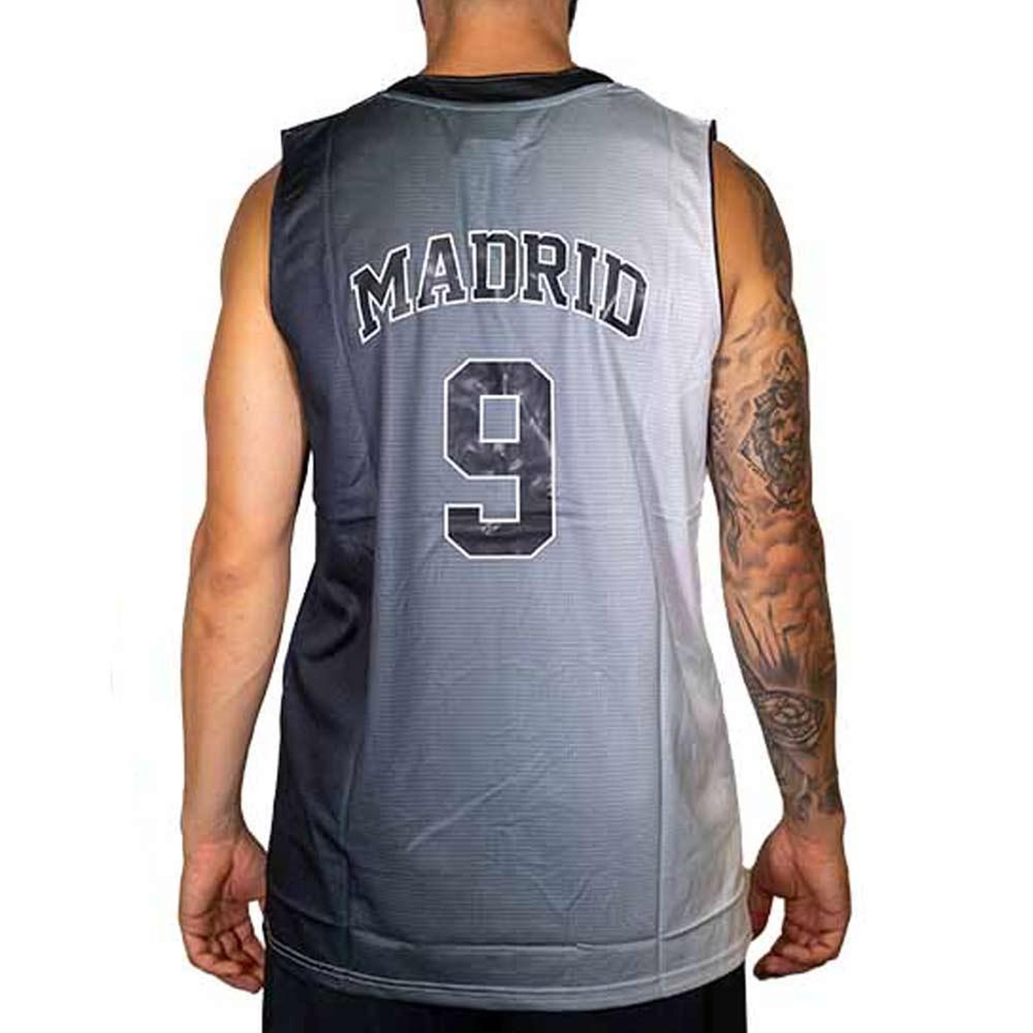 Voir la diapositive 2 : SPORTZONE Madrid 9 Maillot de basket Gris Homme Sport Zone