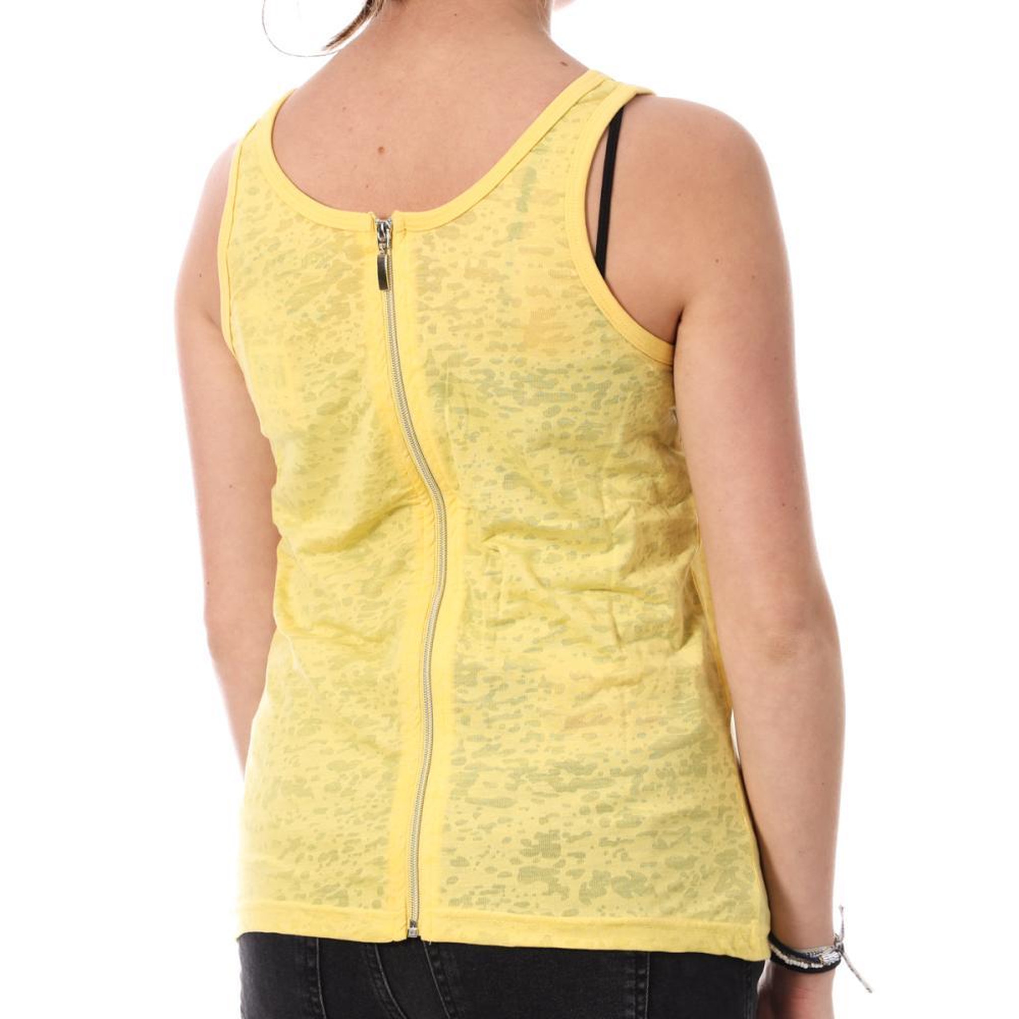 Voir la diapositive 2 : VON DUTCH Débardeur Jaune Femme Von Dutch Zip