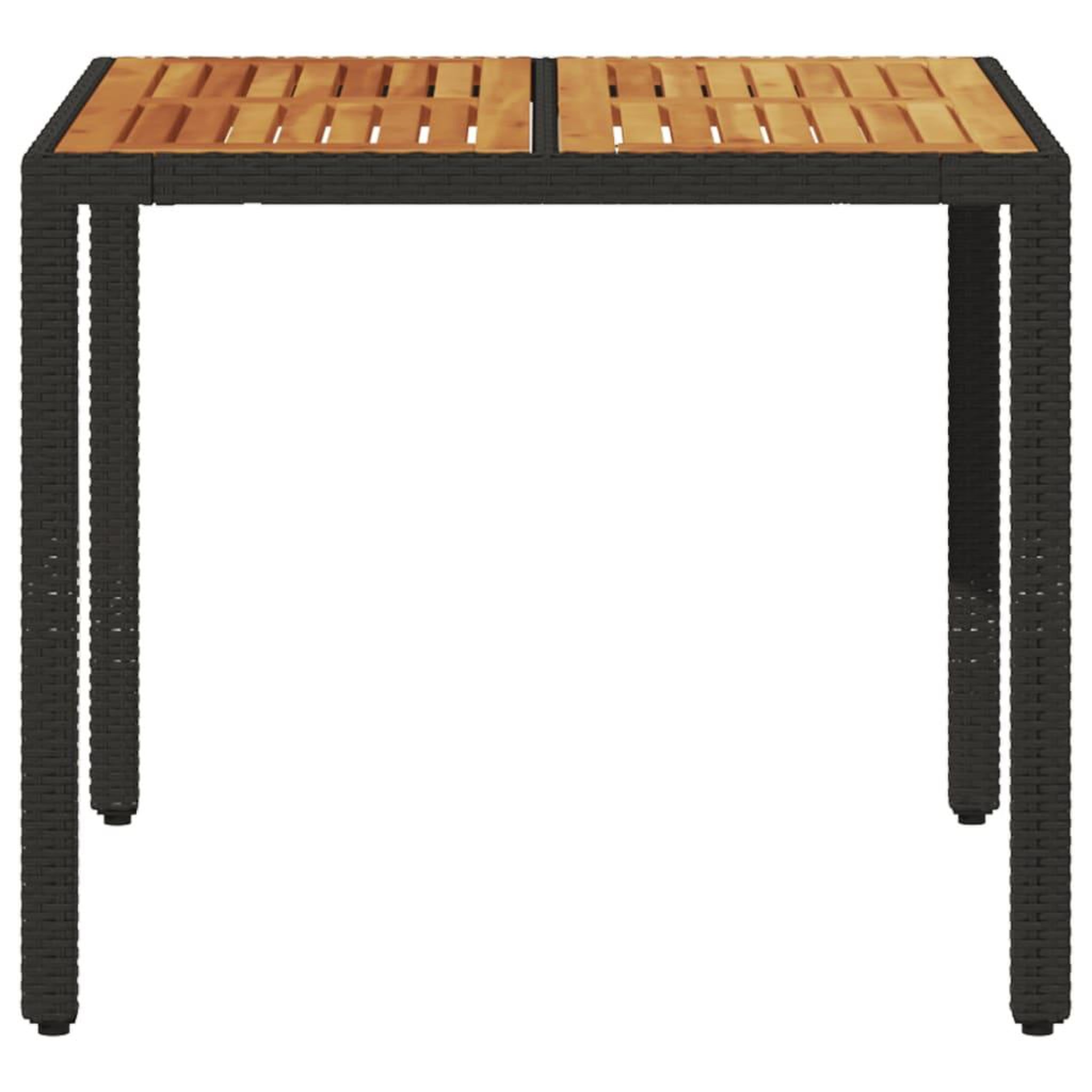 Voir la diapositive 4 : VIDAXL Table de jardin et dessus en bois d'acacia noir resine tressee