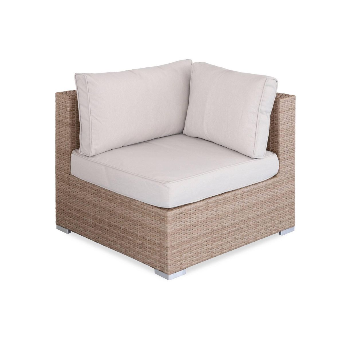 SWEEEK Salon de jardin en résine tressée - Napoli  - 5 places