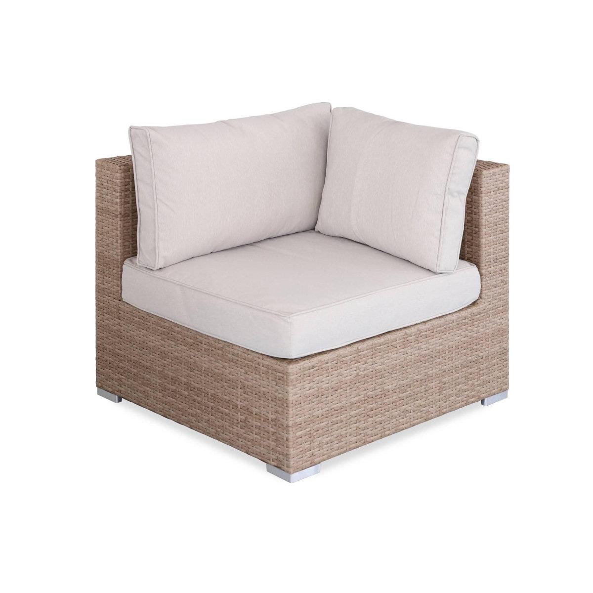 SWEEEK Salon de jardin en résine tressée - Napoli  - 5 places