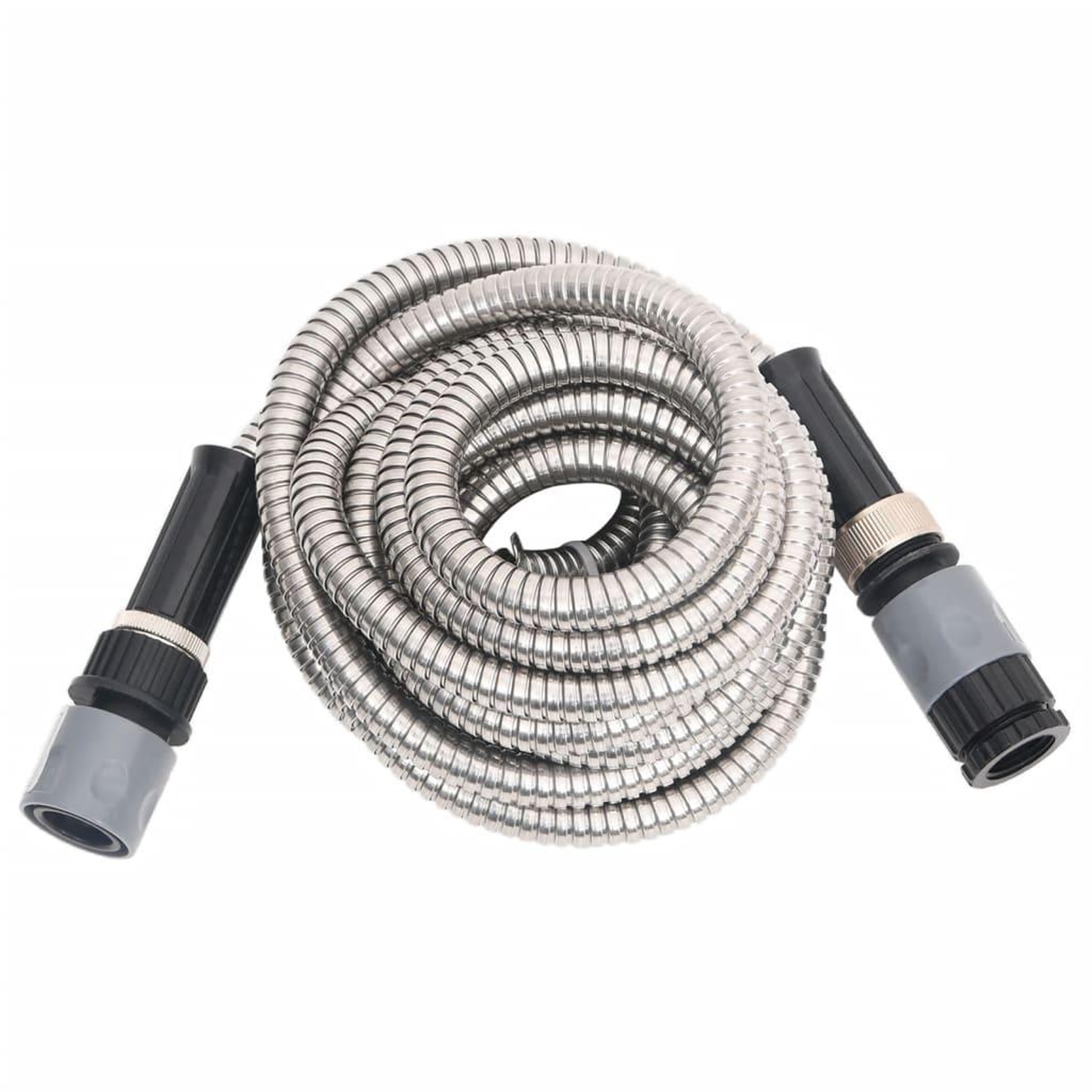 Voir la diapositive 3 : VIDAXL Tuyau d'arrosage et buse de pulverisation argente 0,6  15m inox