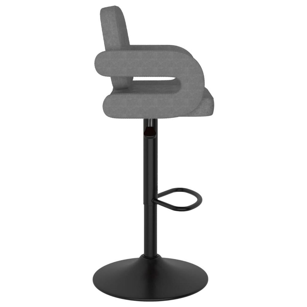 VIDAXL Tabourets de bar lot de 2 gris clair tissu