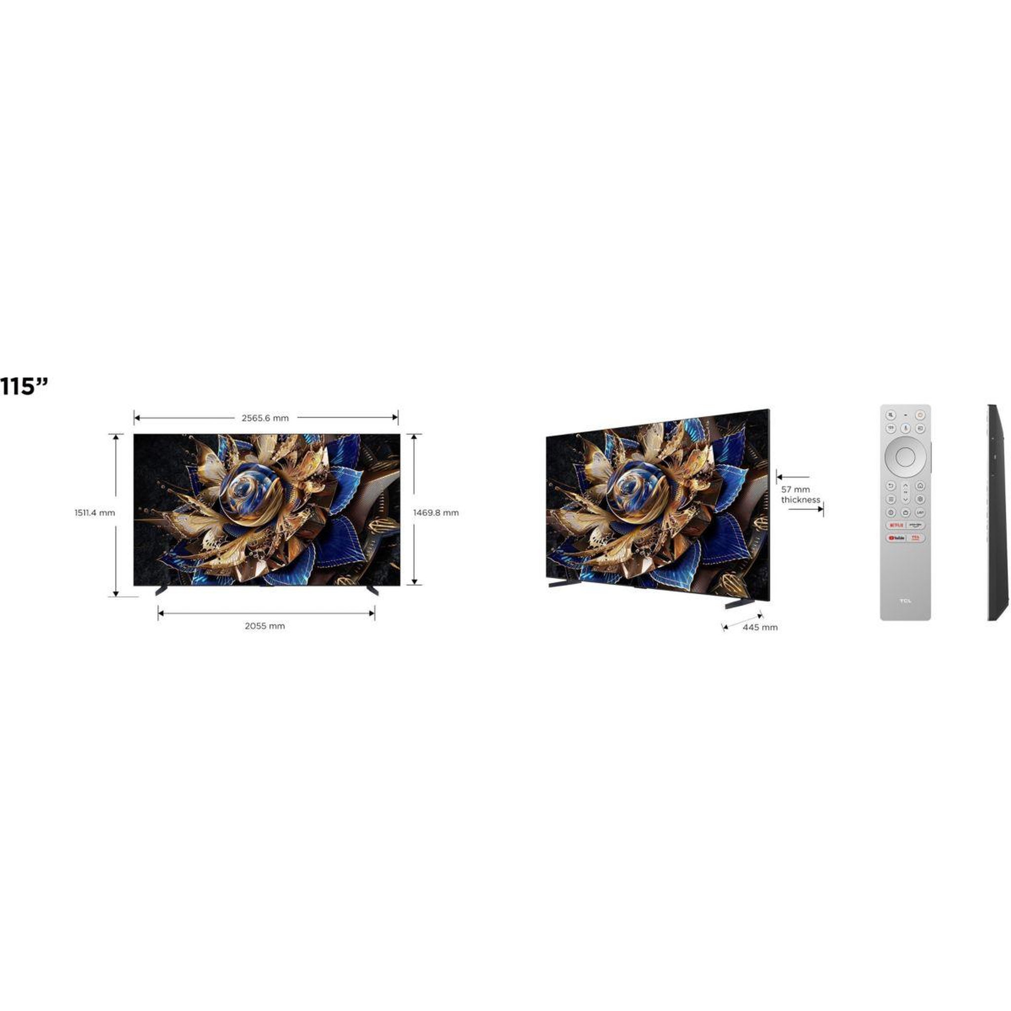 Voir la diapositive 3 : TCL Tv mini led 115x955max (2026) 115  (291 cm)