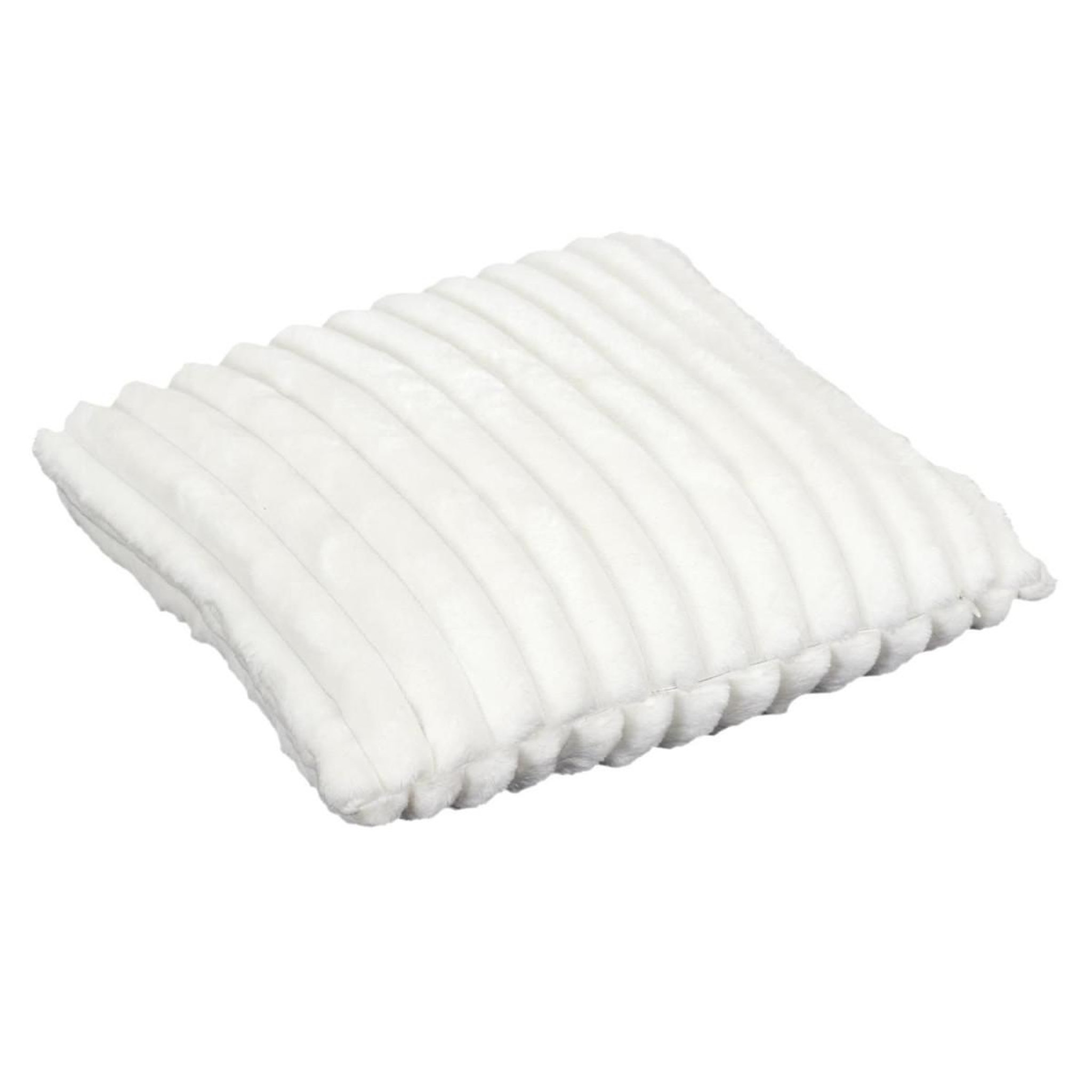 Voir la diapositive 2 : The Home Deco Factory Coussin déco  côtelé  40x40cm écru