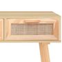 Voir la diapositive 5 : VIDAXL Table console Marron 105x30x75cm Bois massif pin /rotin naturel