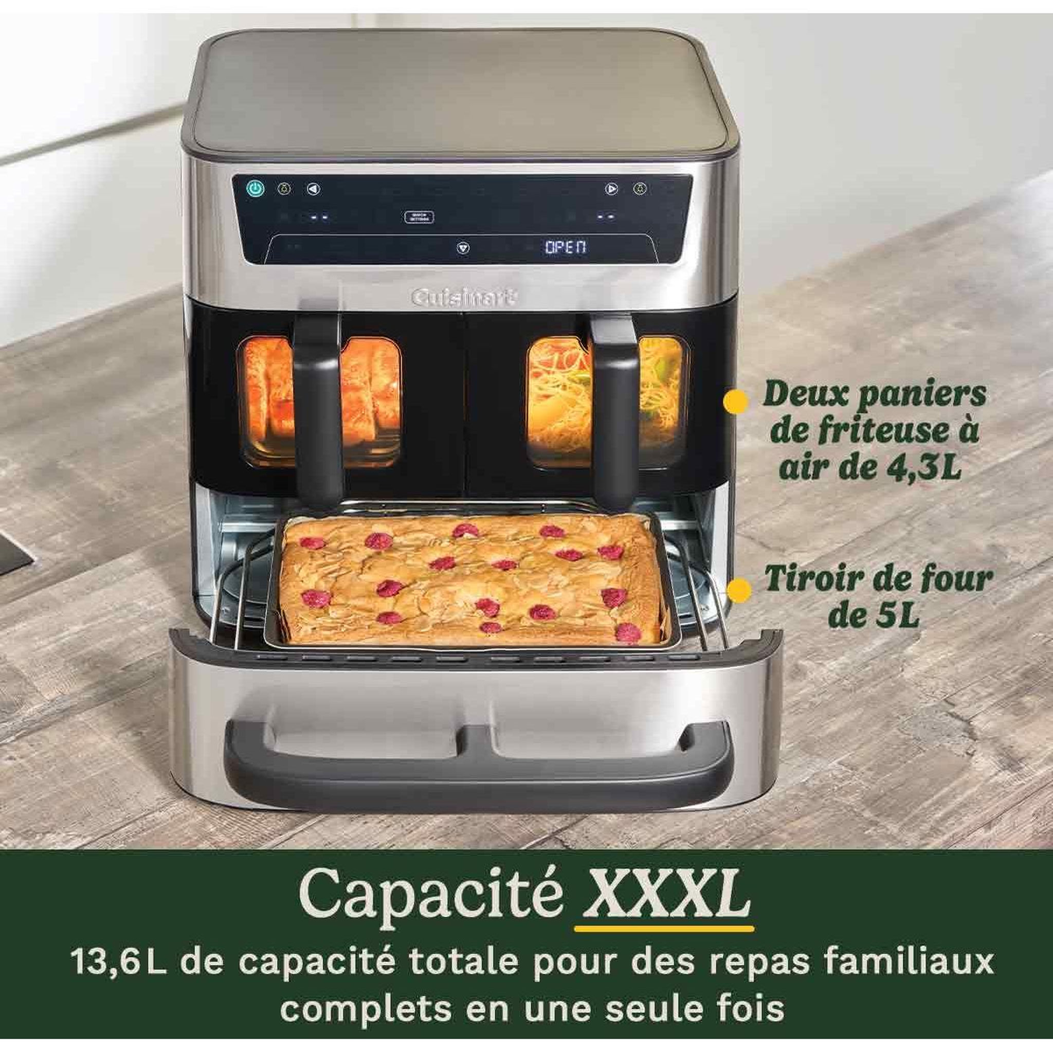 Voir la diapositive 2 : Cuisinart Friteuse sans huile trizone aft13xsse