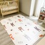 Voir la diapositive 2 : SWEEEK Tapis intérieur enfant blanc imprimé animaux thème automnal - Ravon