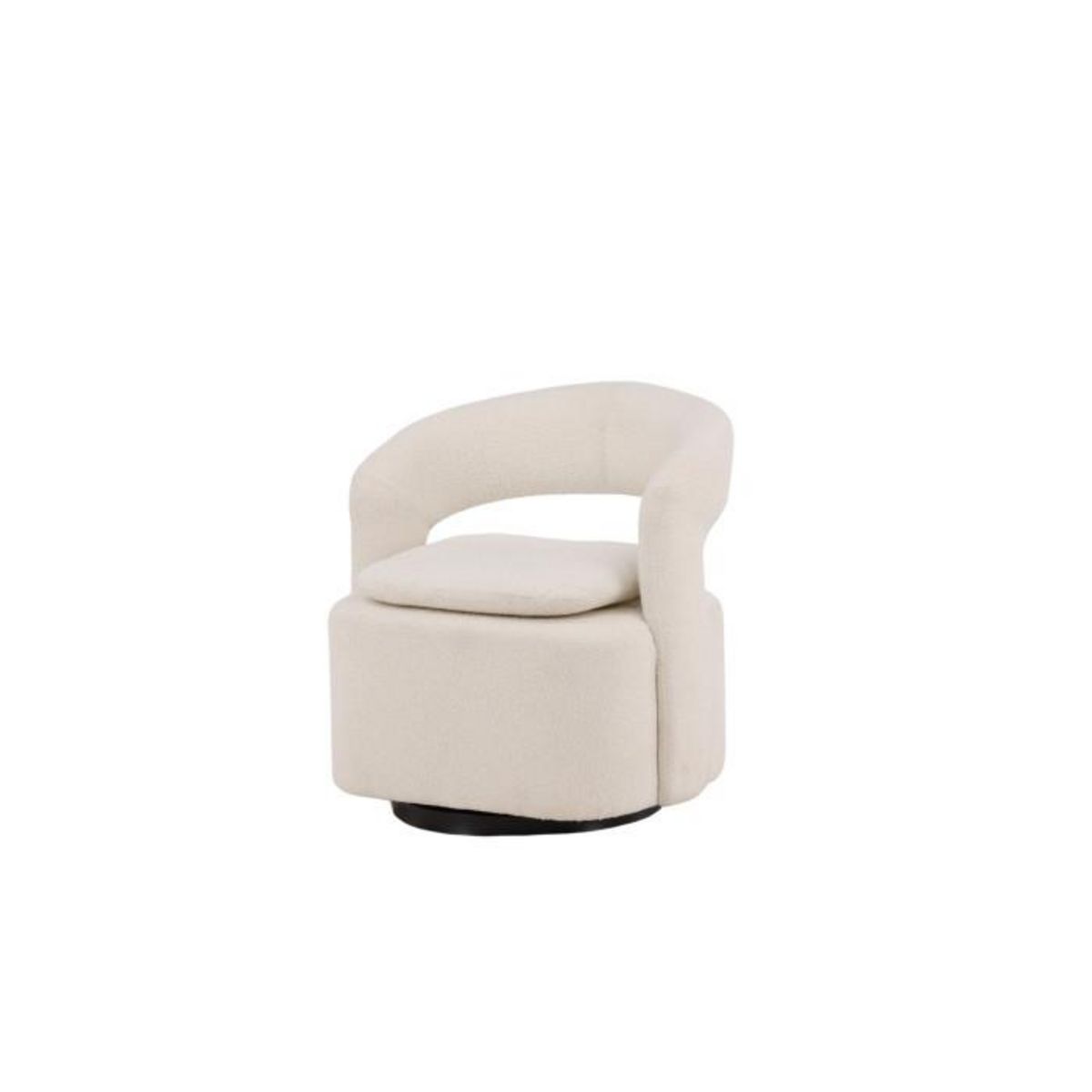 Paris Prix Fauteuil Design Bouclette  Laurel  71cm Blanc