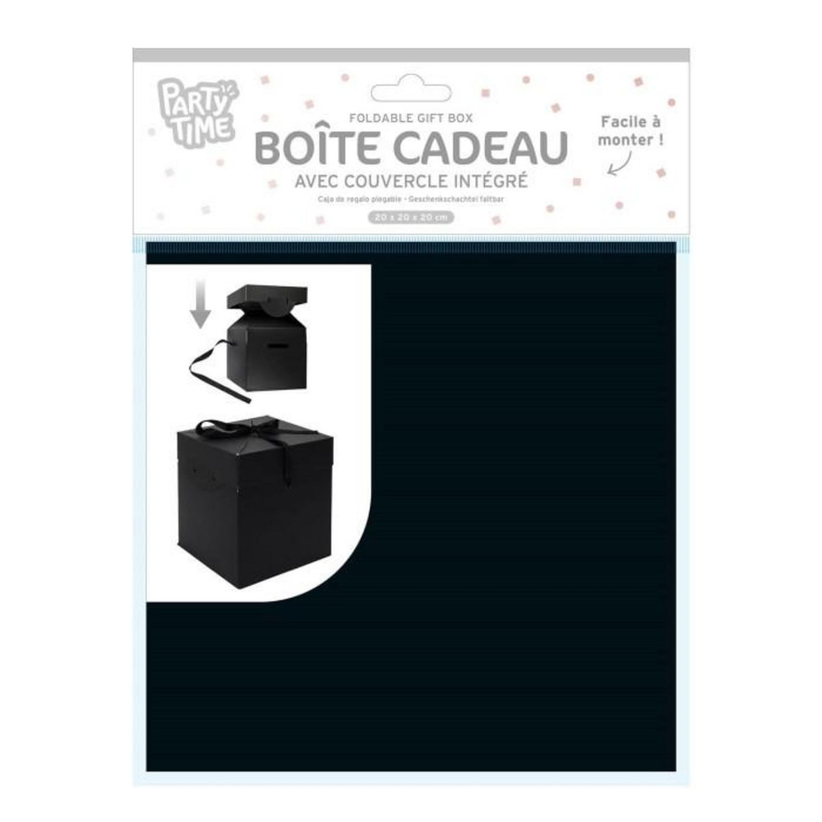 Paris Prix Boîte Cadeau Pliable  Festif  20cm Noir