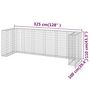 Voir la diapositive 6 : VIDAXL Mur en gabion pour poubelles Acier galvanise 325x100x110 cm