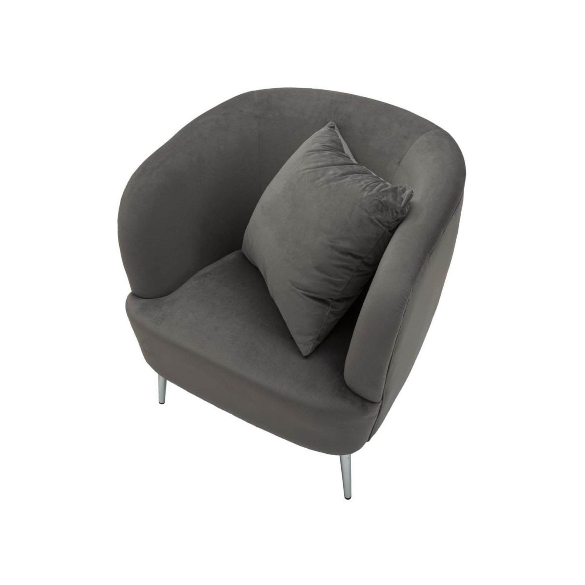 Voir la diapositive 4 : Paris Prix Fauteuil imitation fourrure  soffy  78cm gris