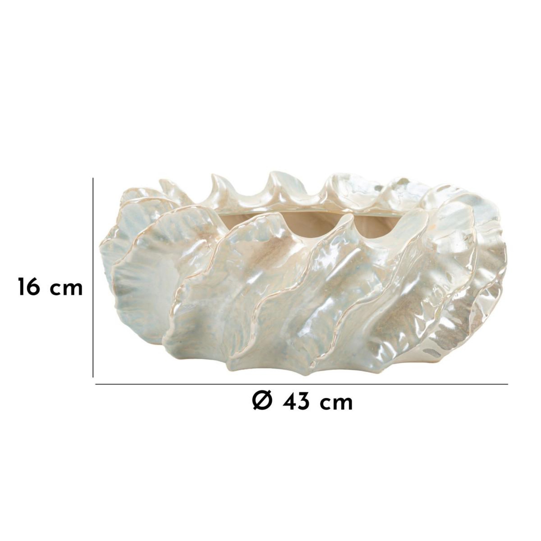Voir la diapositive 6 : Paris Prix Cache-pot bas  perly  43cm blanc