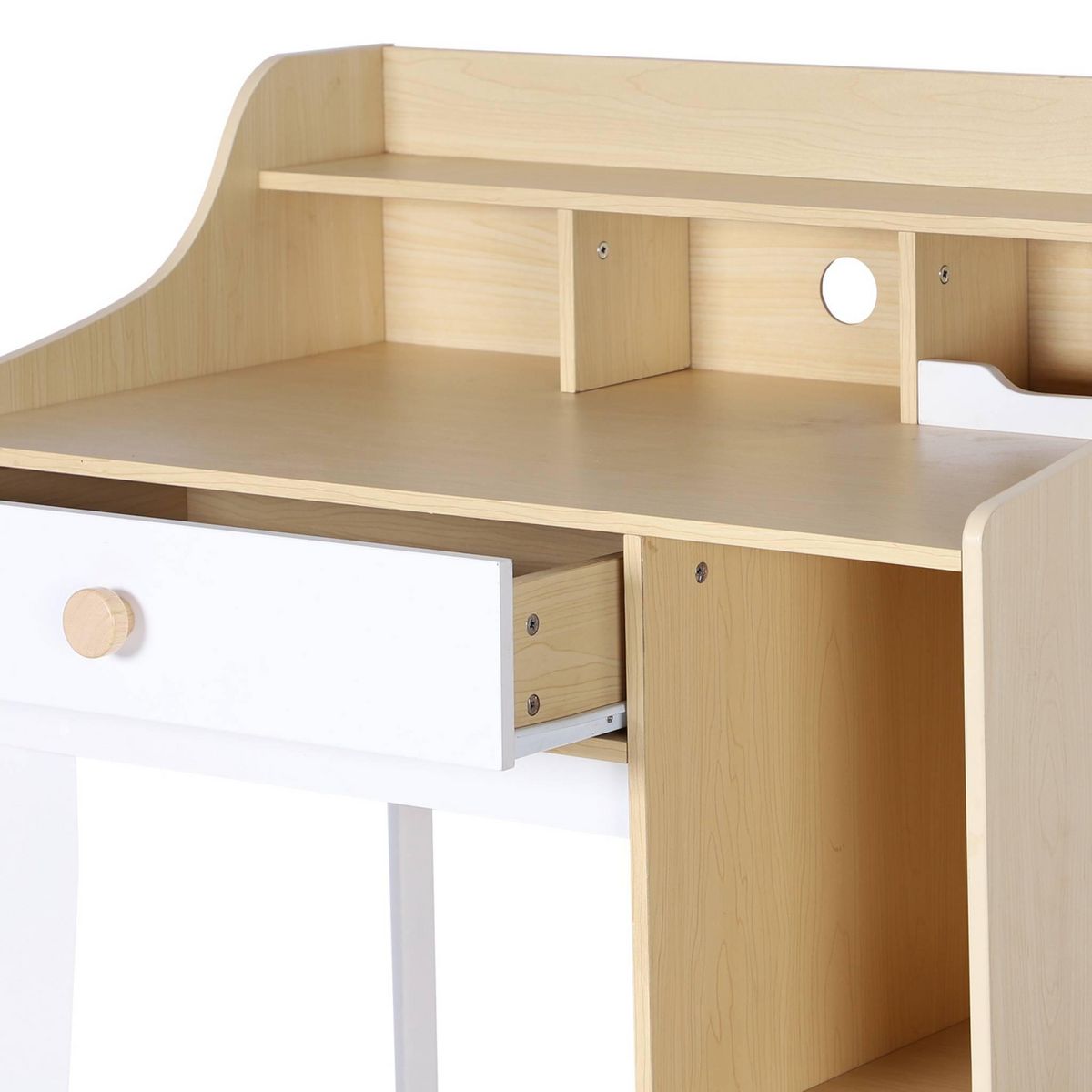 SWEEEK Bureau enfant avec tiroir et étagères