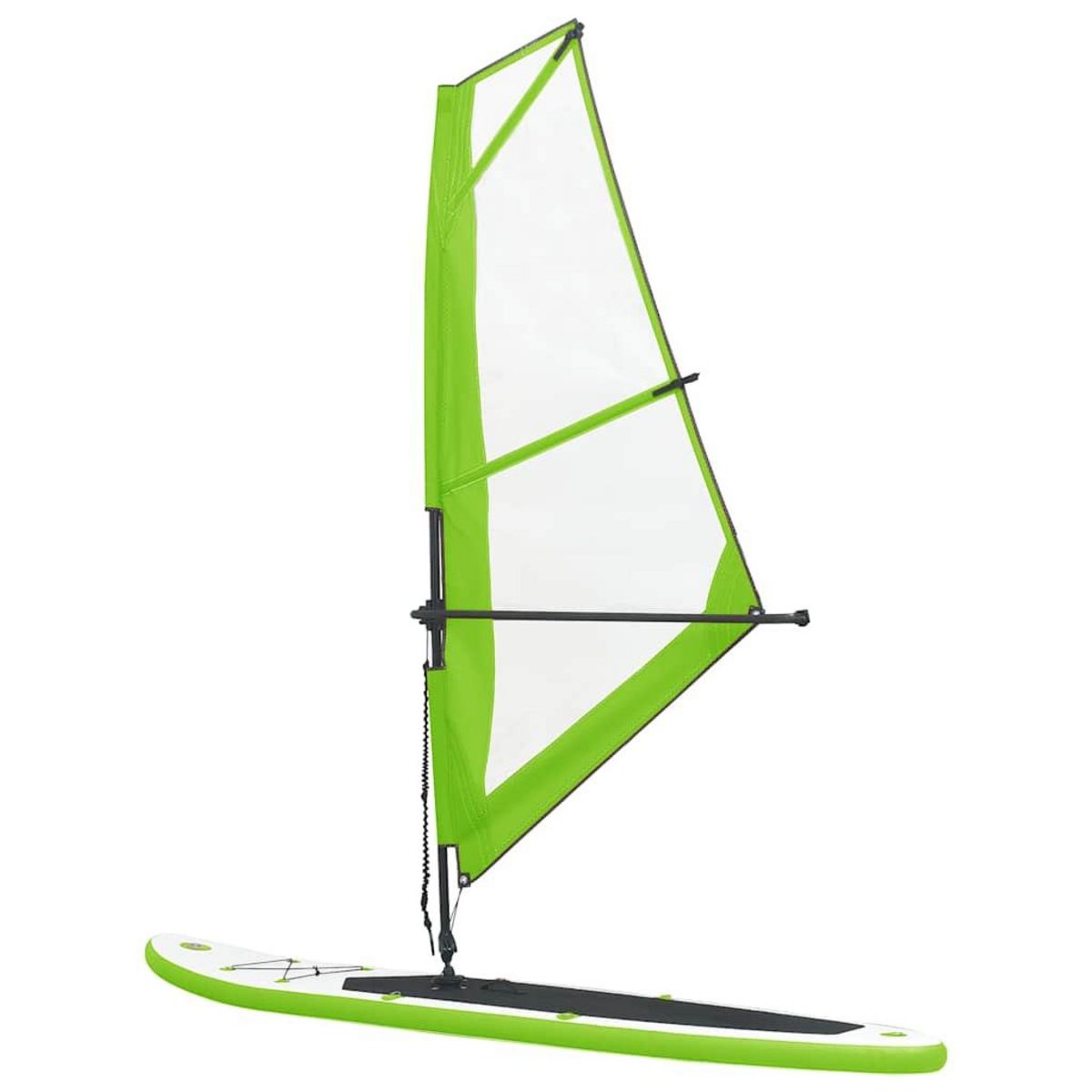 VIDAXL Ensemble de planche SUP gonflable avec voile Vert et blanc