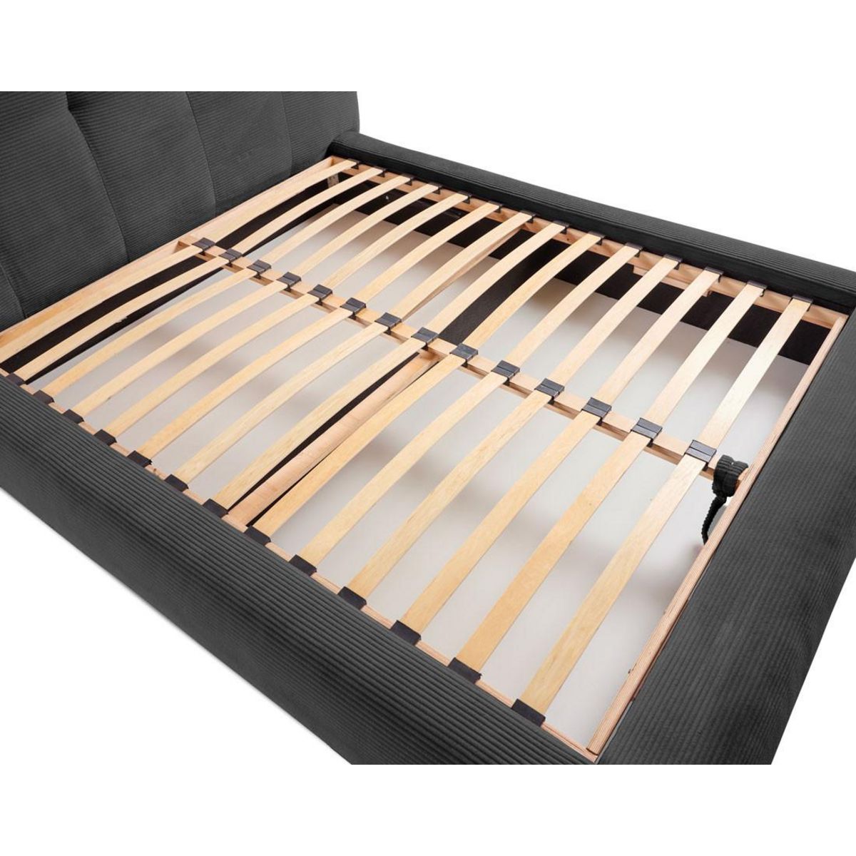 LISA DESIGN Onyx - lit coffre - 180x200 cm - en velours côtelé - sommier inclus