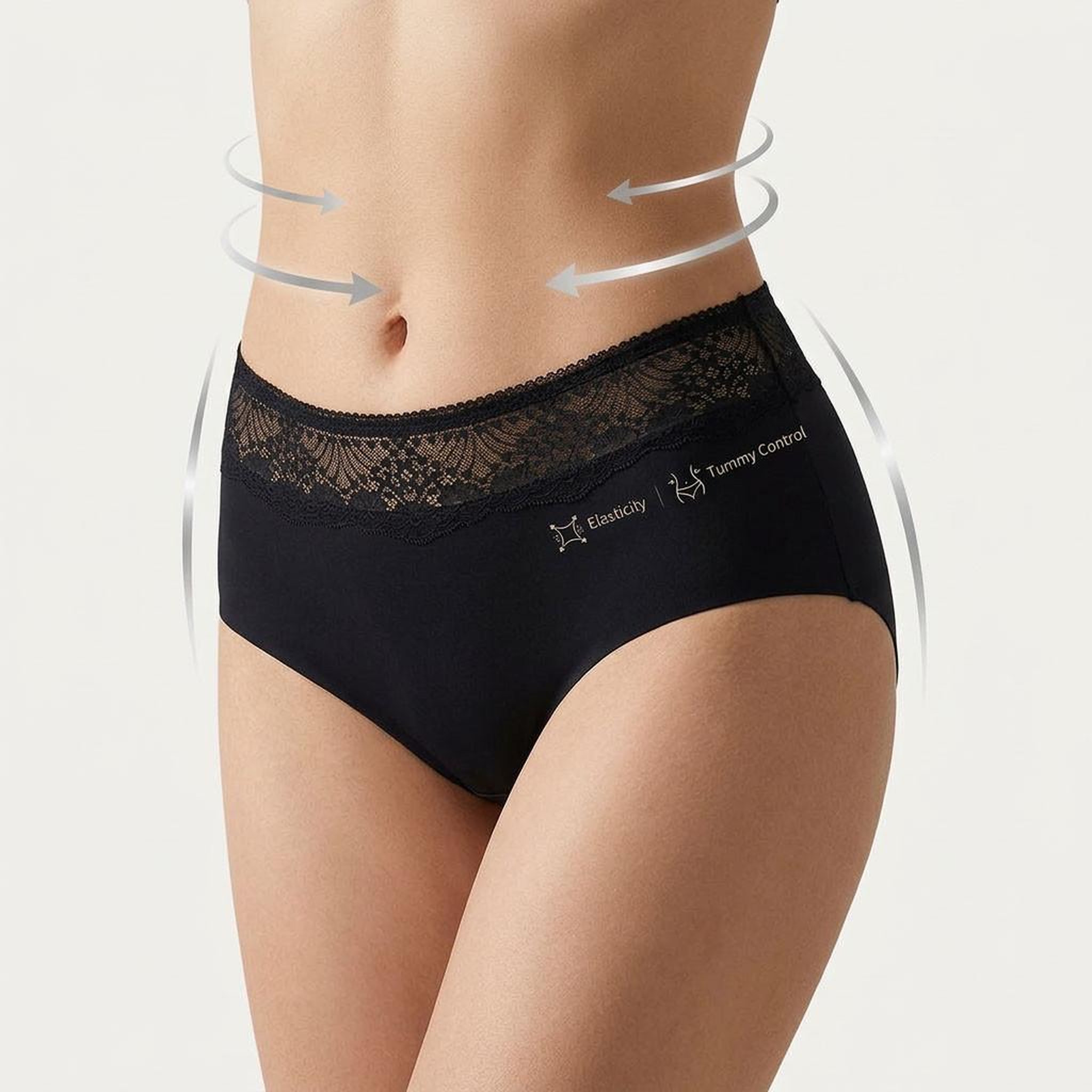 Voir la diapositive 5 : OZABI OZABI Pack de Culottes Femme Gainantes Dentelle Invisible – Lot de 4
