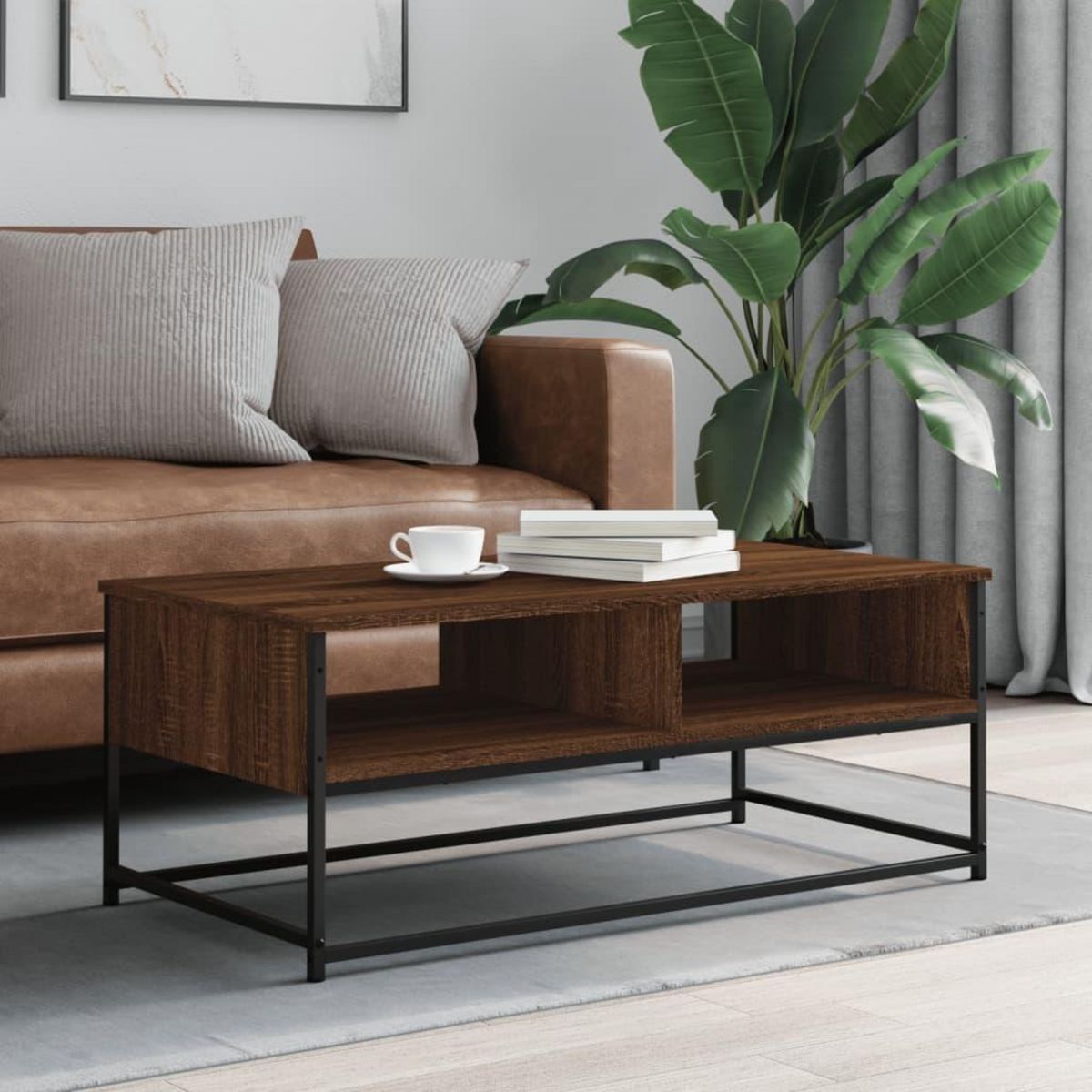 VIDAXL Table basse chene marron 100x51x40 cm bois d'ingenierie