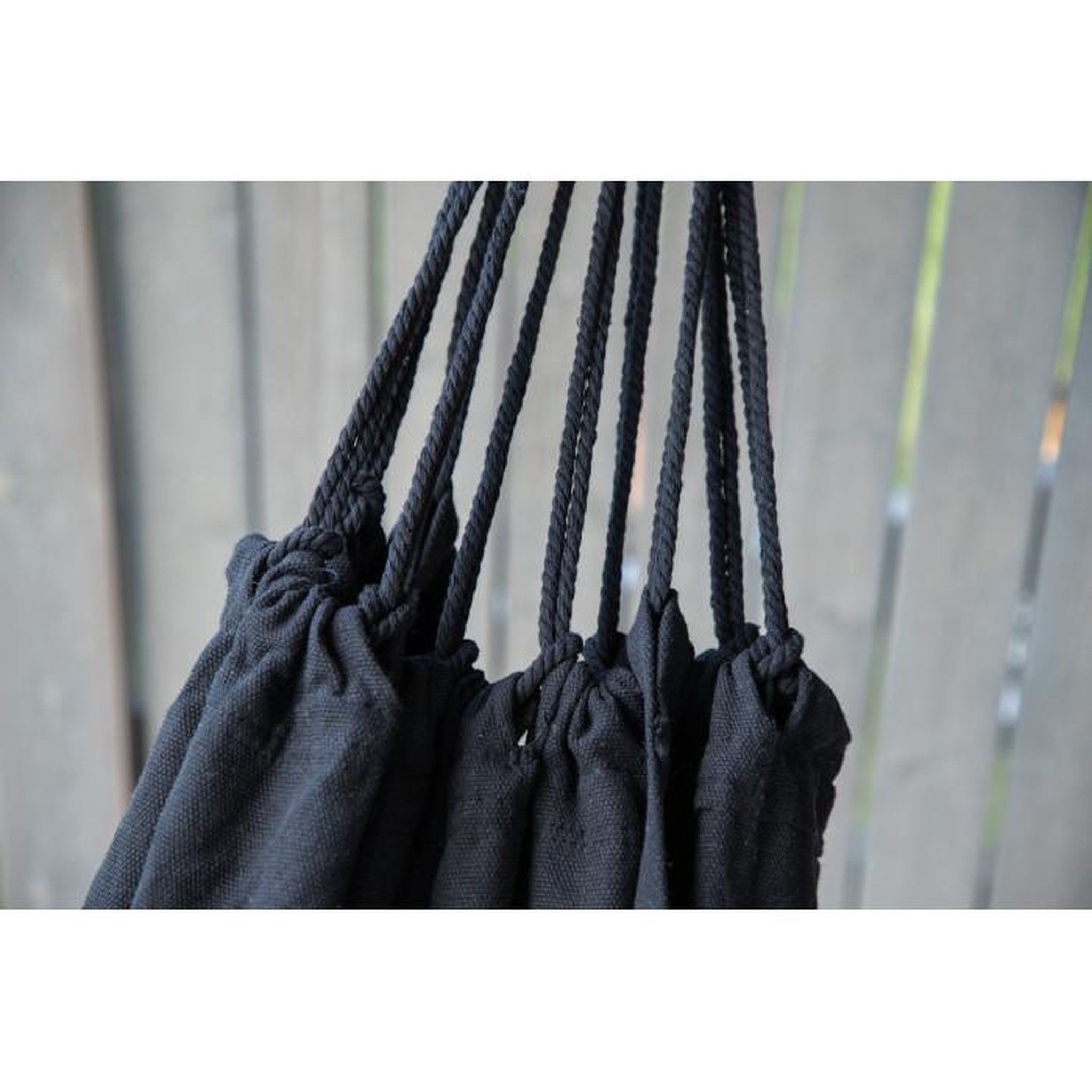 Voir la diapositive 6 : Paris Prix Hamac en Tissu  Hedvig  200cm Noir