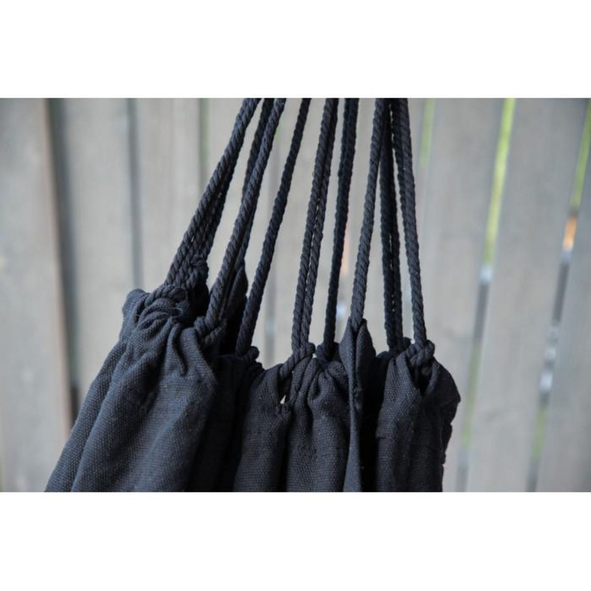 Paris Prix Hamac en Tissu  Hedvig  200cm Noir