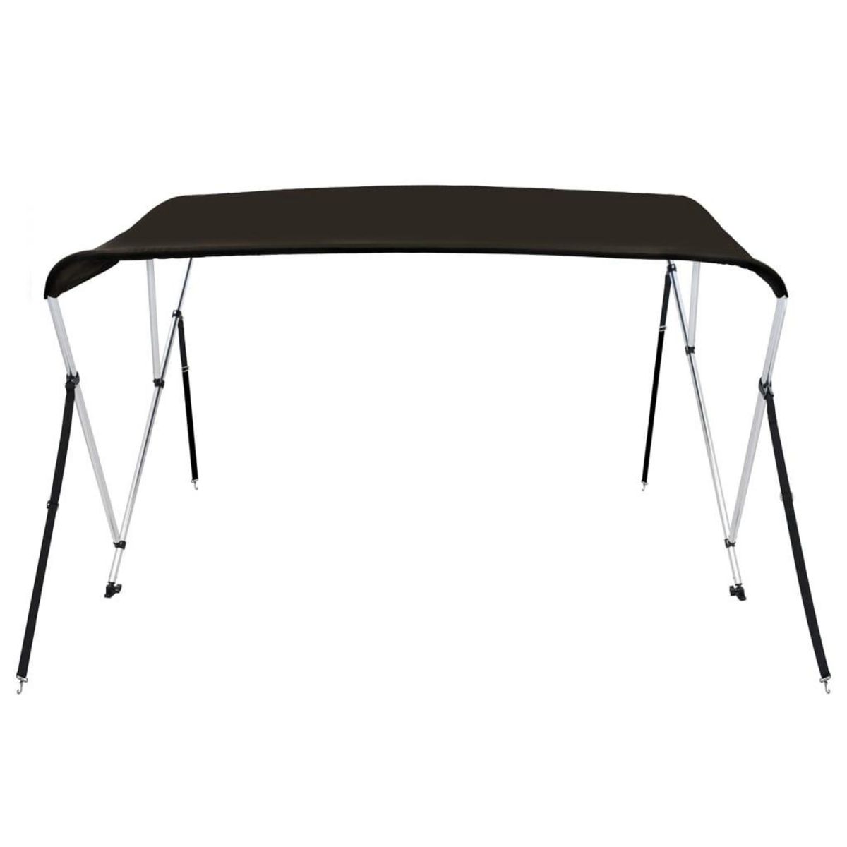 VIDAXL Auvent bimini a 3 arceaux noir 183x160x137 cm