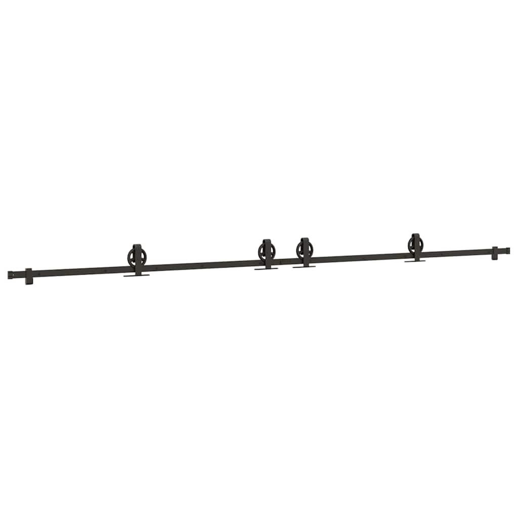 Voir la diapositive 2 : VIDAXL Kit de quincaillerie de porte coulissante 366 cm acier noir