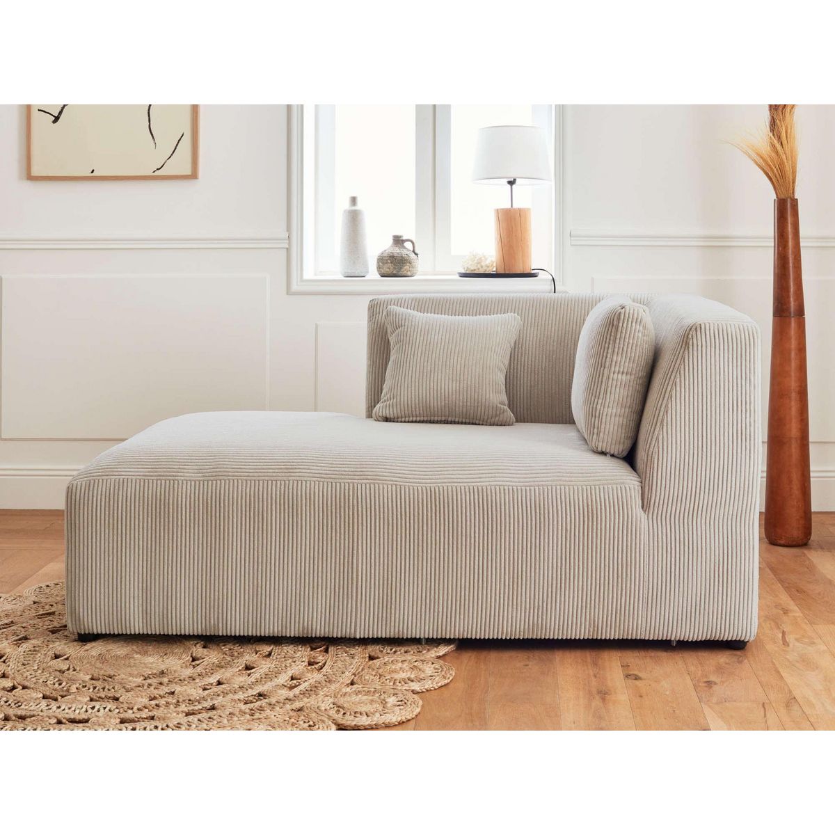 LISA DESIGN Victoire - canapé modulable d'angle gauche - 4 places - en velours côtelé