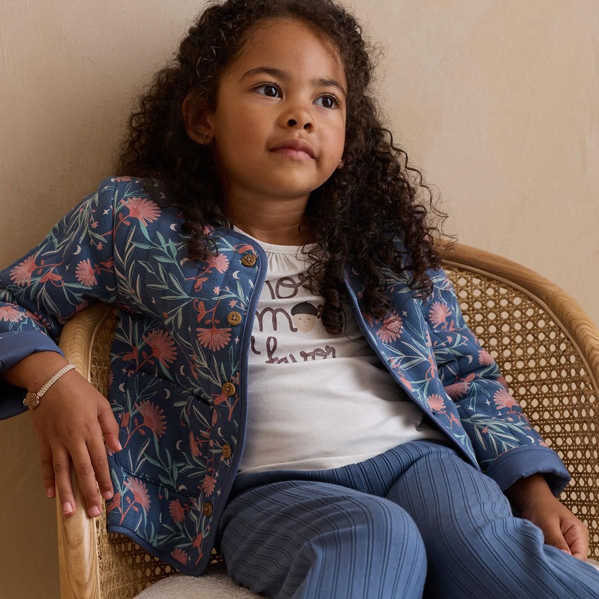 Petit Béguin Veste enfant en coton matelassé Dina