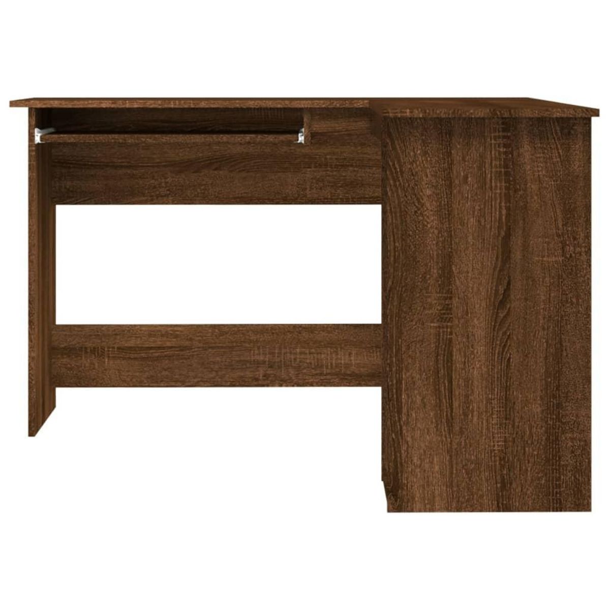 VIDAXL Bureau d'angle chene marron 120x140x75 cm bois d'ingenierie