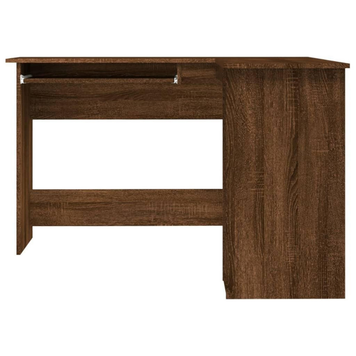 VIDAXL Bureau d'angle chene marron 120x140x75 cm bois d'ingenierie
