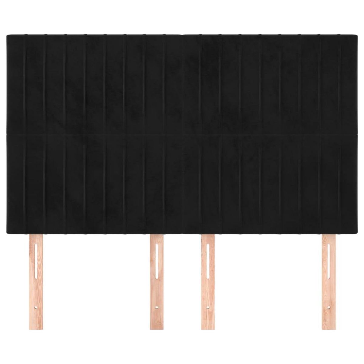 VIDAXL Tetes de lit 4 pcs Noir 72x5x78/88 cm Velours