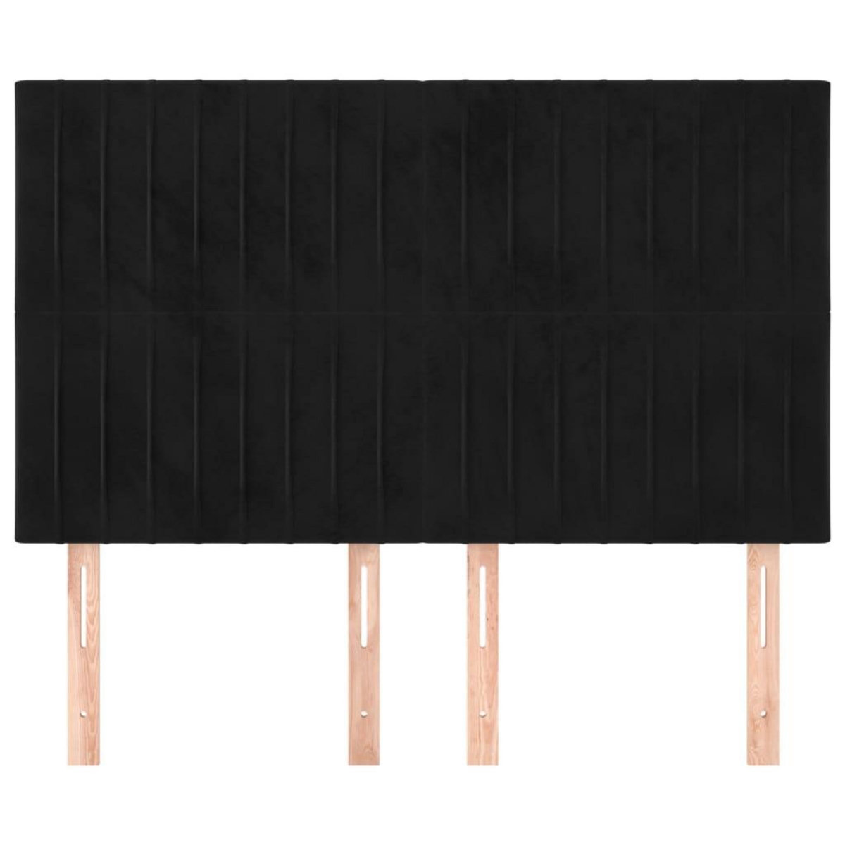 VIDAXL Tetes de lit 4 pcs Noir 72x5x78/88 cm Velours