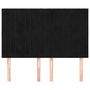Voir la diapositive 3 : VIDAXL Tetes de lit 4 pcs Noir 72x5x78/88 cm Velours