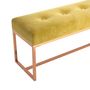 Voir la diapositive 5 : VIDAXL Banc Jaune moutarde 110x36x45 cm Velours
