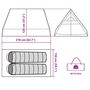 Voir la diapositive 6 : VIDAXL Tente de camping en forme de A 2 personnes gris impermeable