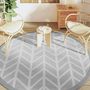 Voir la diapositive 3 : VIDAXL Tapis d'exterieur ARAKIL gris Ø200 cm PP