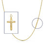 Voir la diapositive 3 : L'ATELIER D'AZUR Pendentif  - Médaille Christ sur la Croix Or 18 Carats 750 Jaune - Chaine Offerte