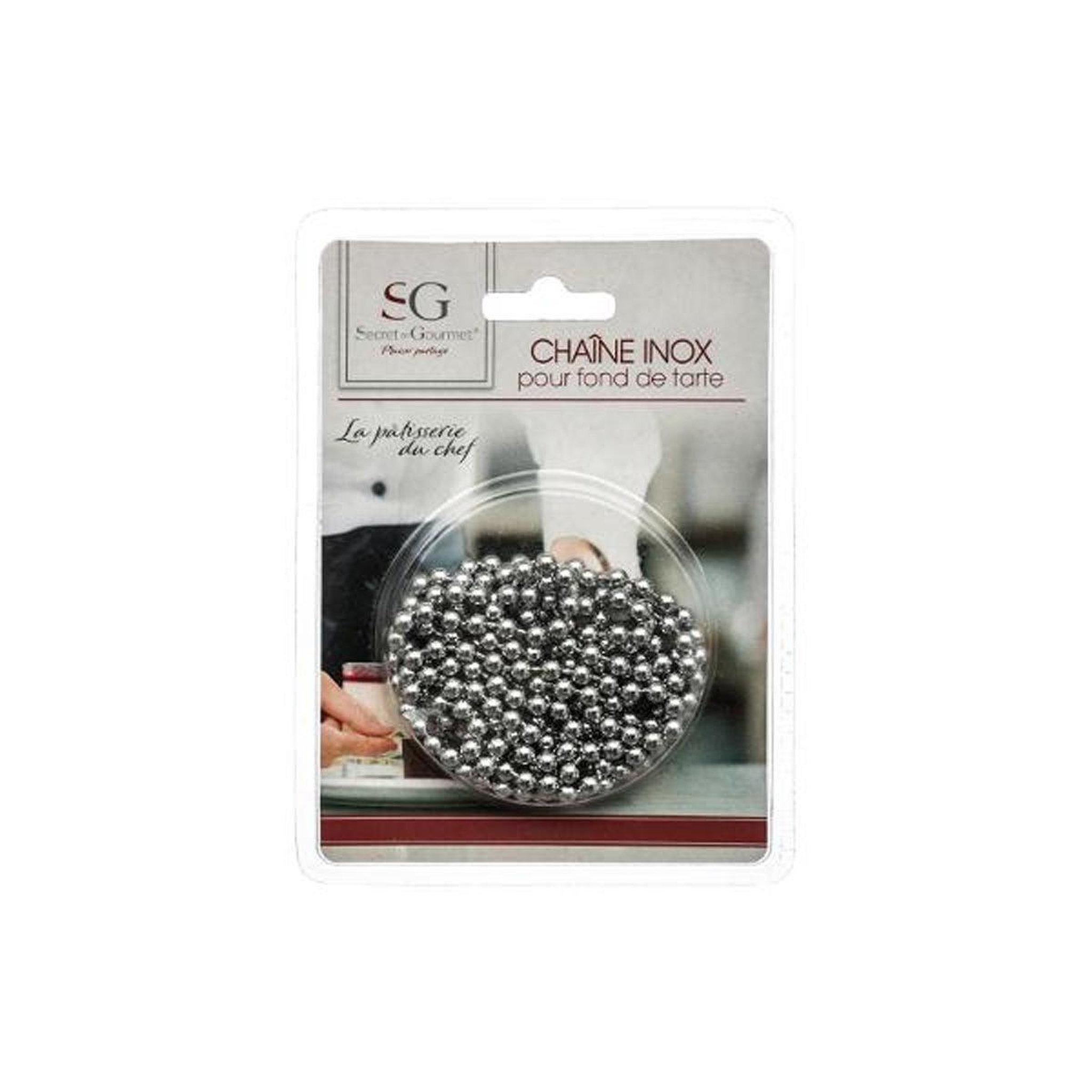 Voir la diapositive 2 : FIVE Chaîne en inox  fond de tarte  180cm argent