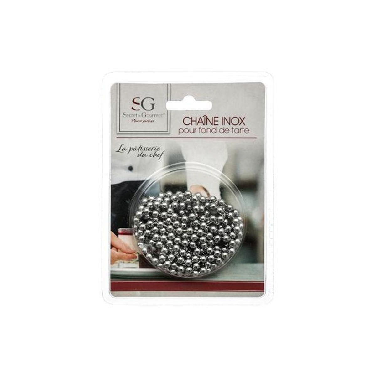 FIVE Chaîne en Inox  Fond de Tarte  180cm Argent
