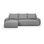 Voir la diapositive 1 : MARKET24 Canapé d'angle gauche convertible MILO 4/5 places - Tissu gris - Coffre de rangement - L 264 x H 84 x P 99/145 cm