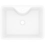 Voir la diapositive 4 : VIDAXL Vasque carre a trou pour robinet ceramique blanc pour salle de bain