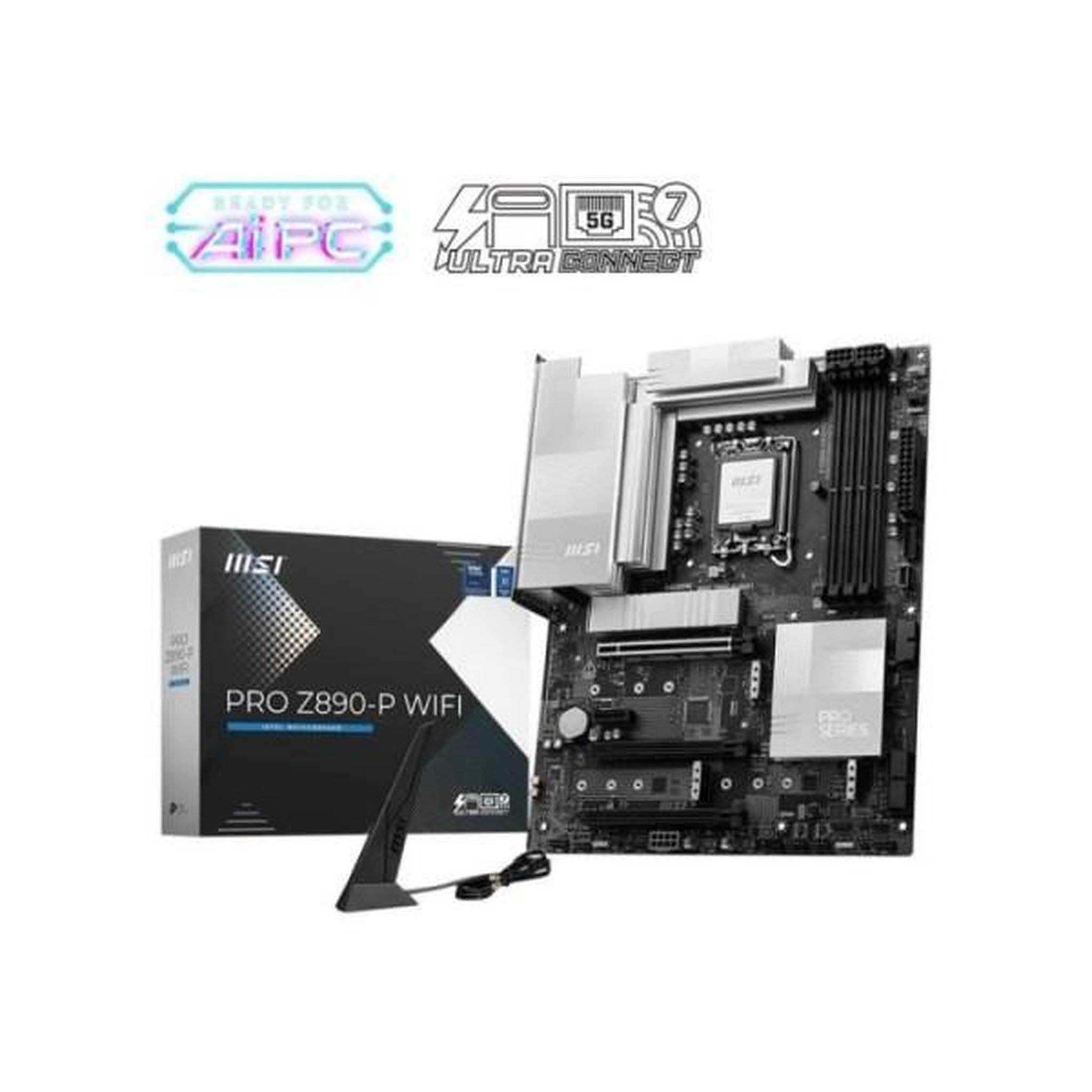 MSI Carte mere - MSI - PRO Z890-P WIFI - Wi-Fi 7, 5G LAN, Thunderbolt 4, PCIe 5.0, argentée