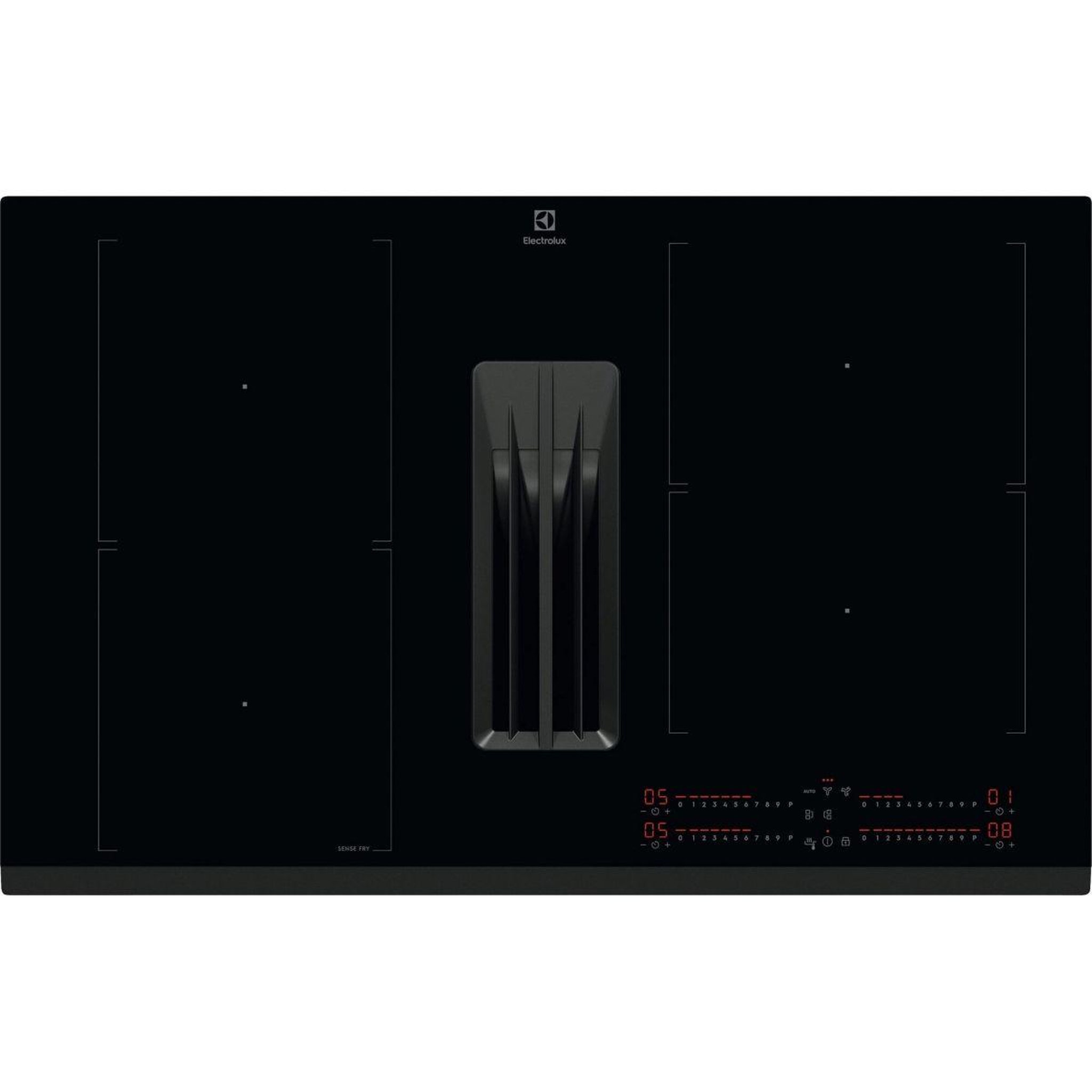 ELECTROLUX Plaque induction aspirante kcc84440 - hotte centrale intégrée 80cm