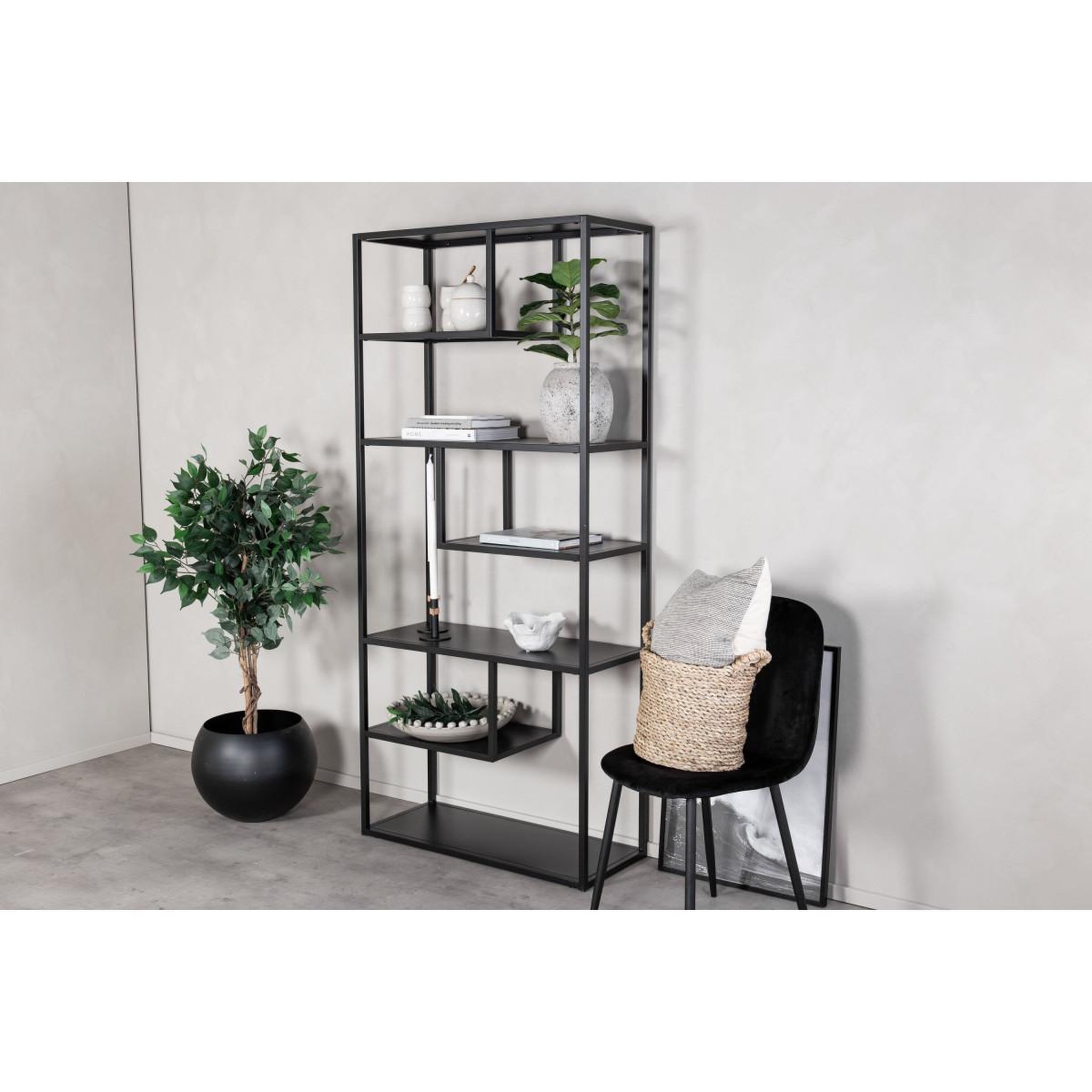 Voir la diapositive 5 : Paris Prix Étagère Bibliothèque 6 Niveaux  Staal  188cm Noir