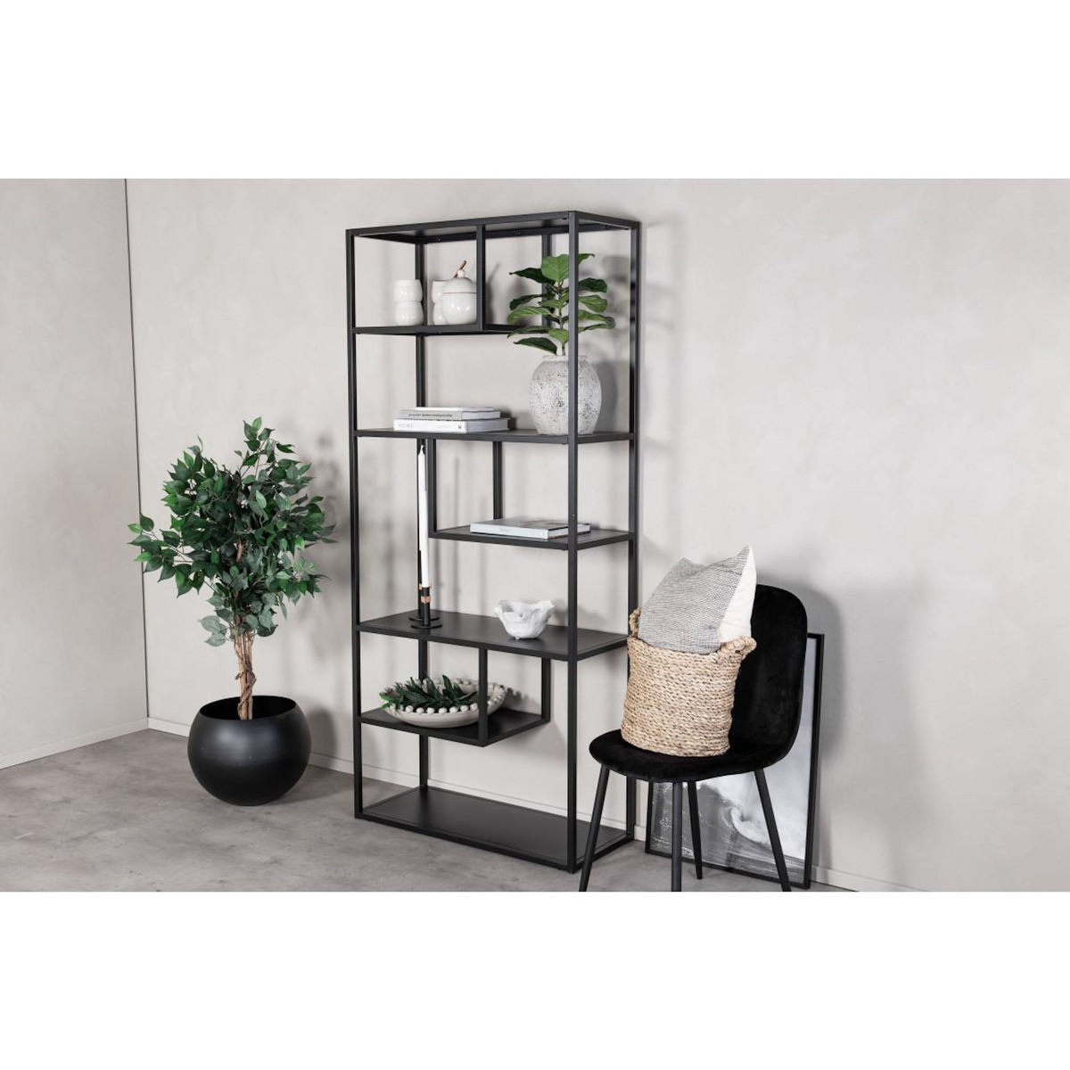 Paris Prix Étagère Bibliothèque 6 Niveaux  Staal  188cm Noir