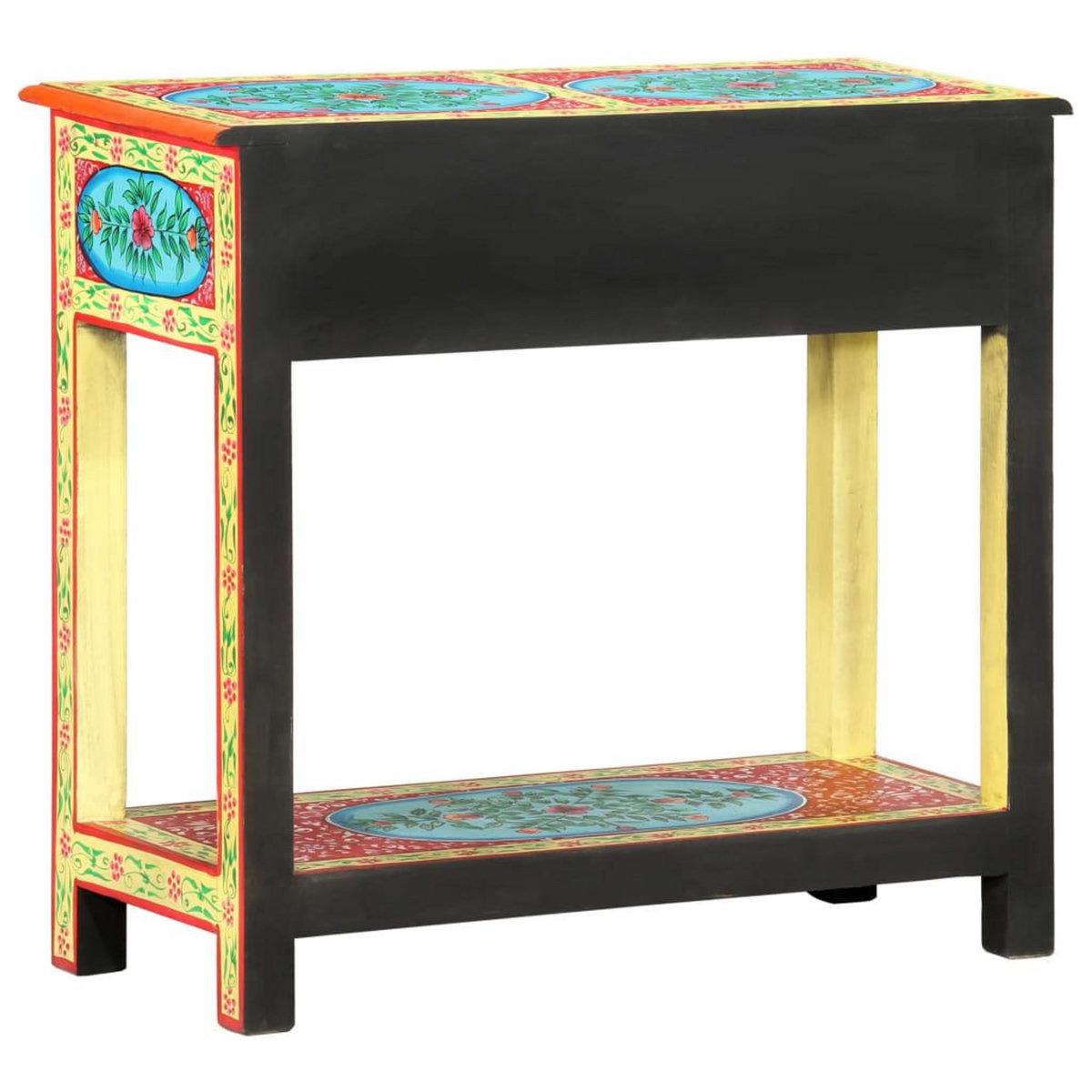 VIDAXL Table console peinte a la main 80x35x75 cm Bois de manguier