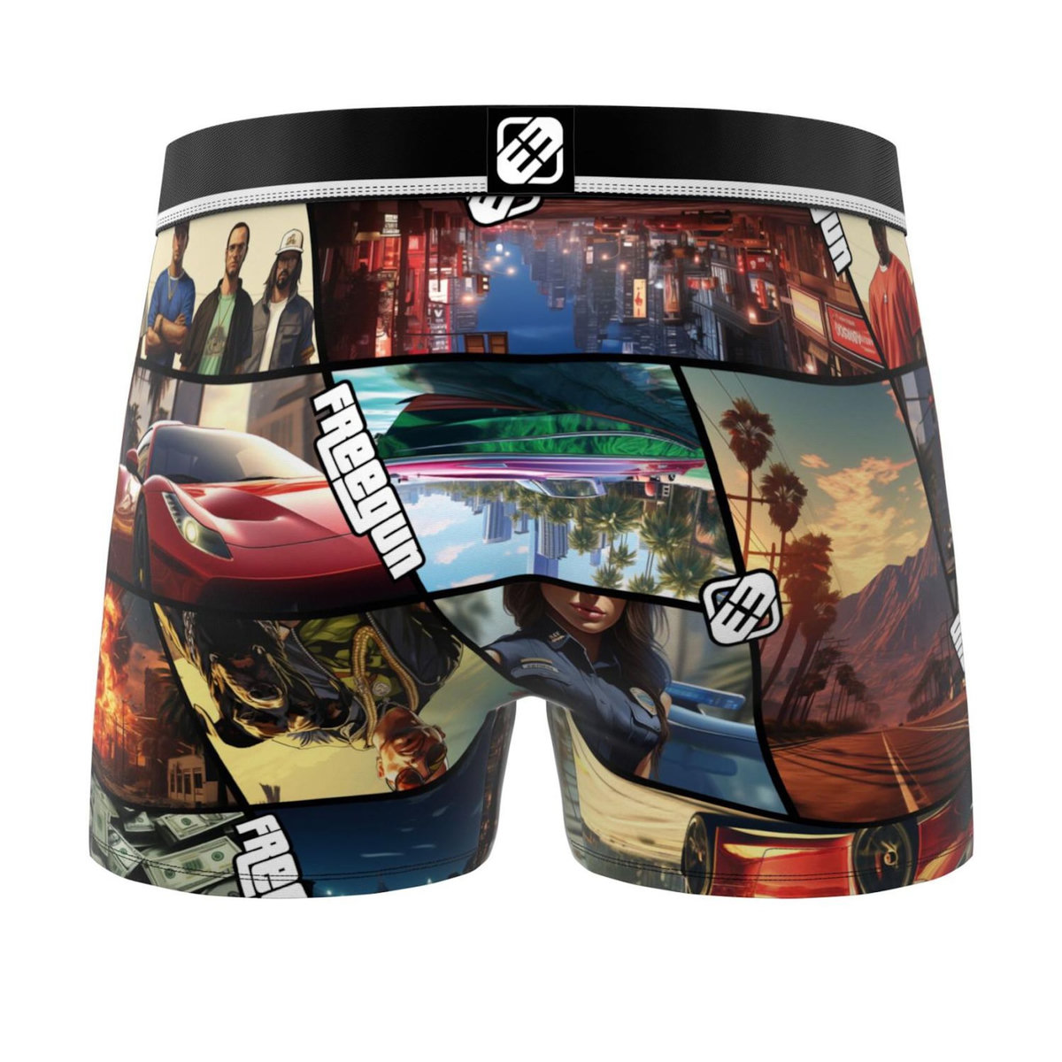 FREEGUN Lot de 3 boxers enfant This is America